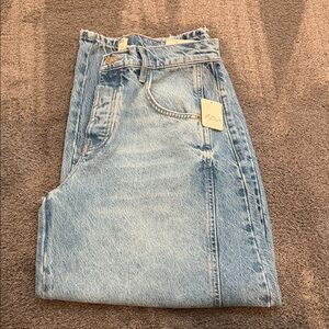 Free People Good Luck Mid Rise Barrel Jeans